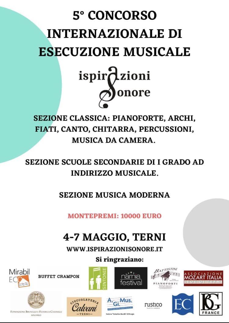 Jury Member at 5° Concorso Internazionale di Esecuzione Musicale - Terni