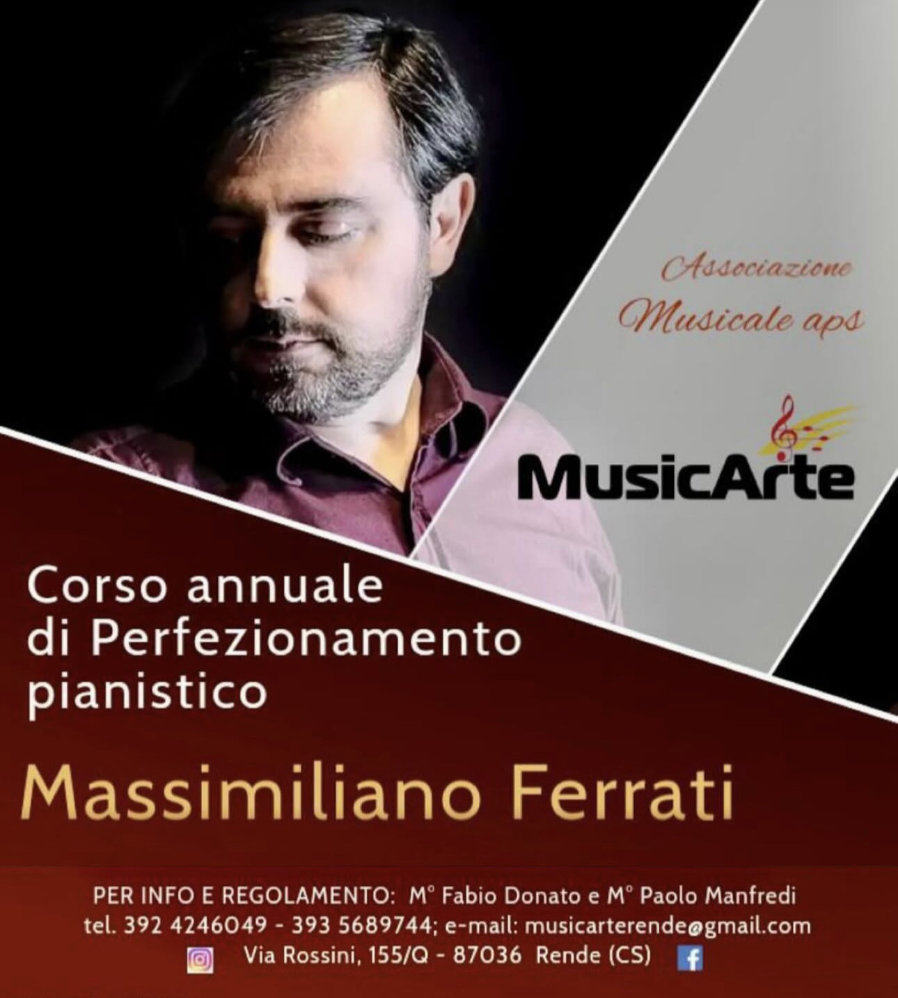 Masterclass in Cosenza (Italy) for MusicArte