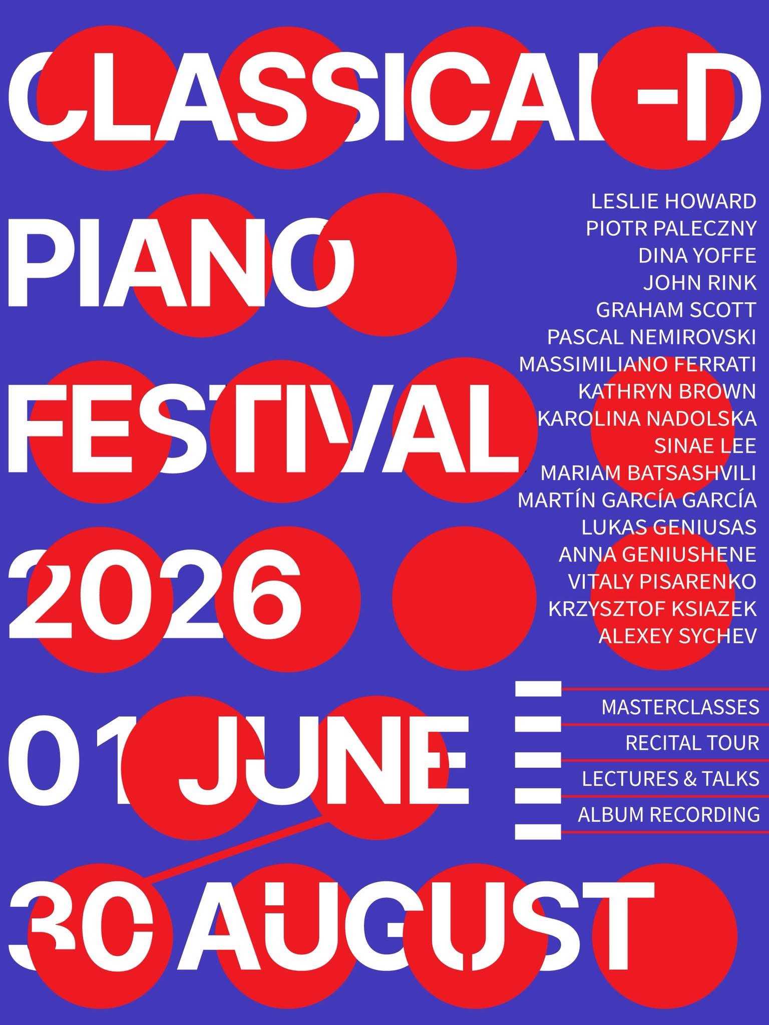 Classical -D Piano Festival (CIPMF) 2026 - 1 June-30 August