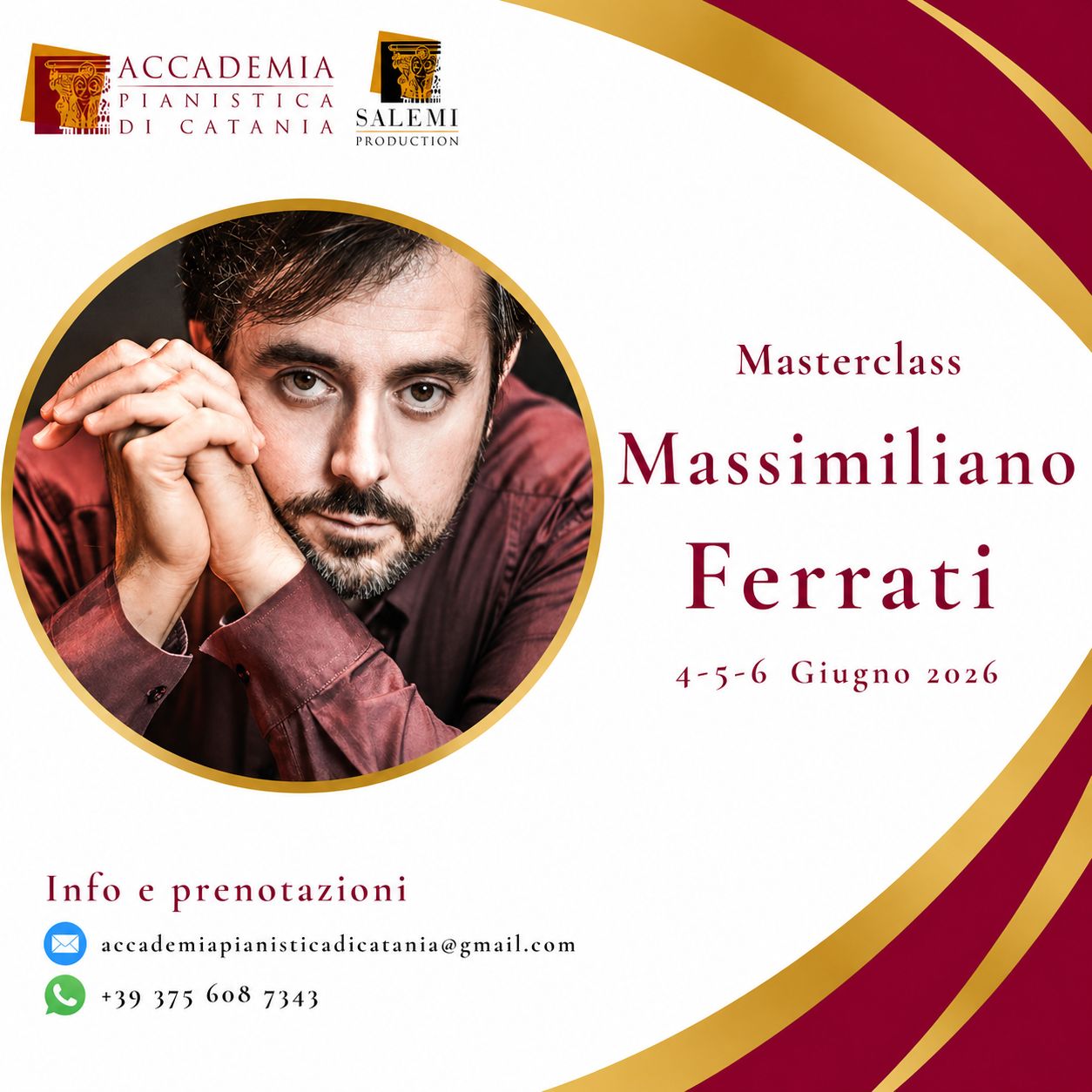 Masterclass in Catania (Italy) for the Accademia Pianistica di Catania