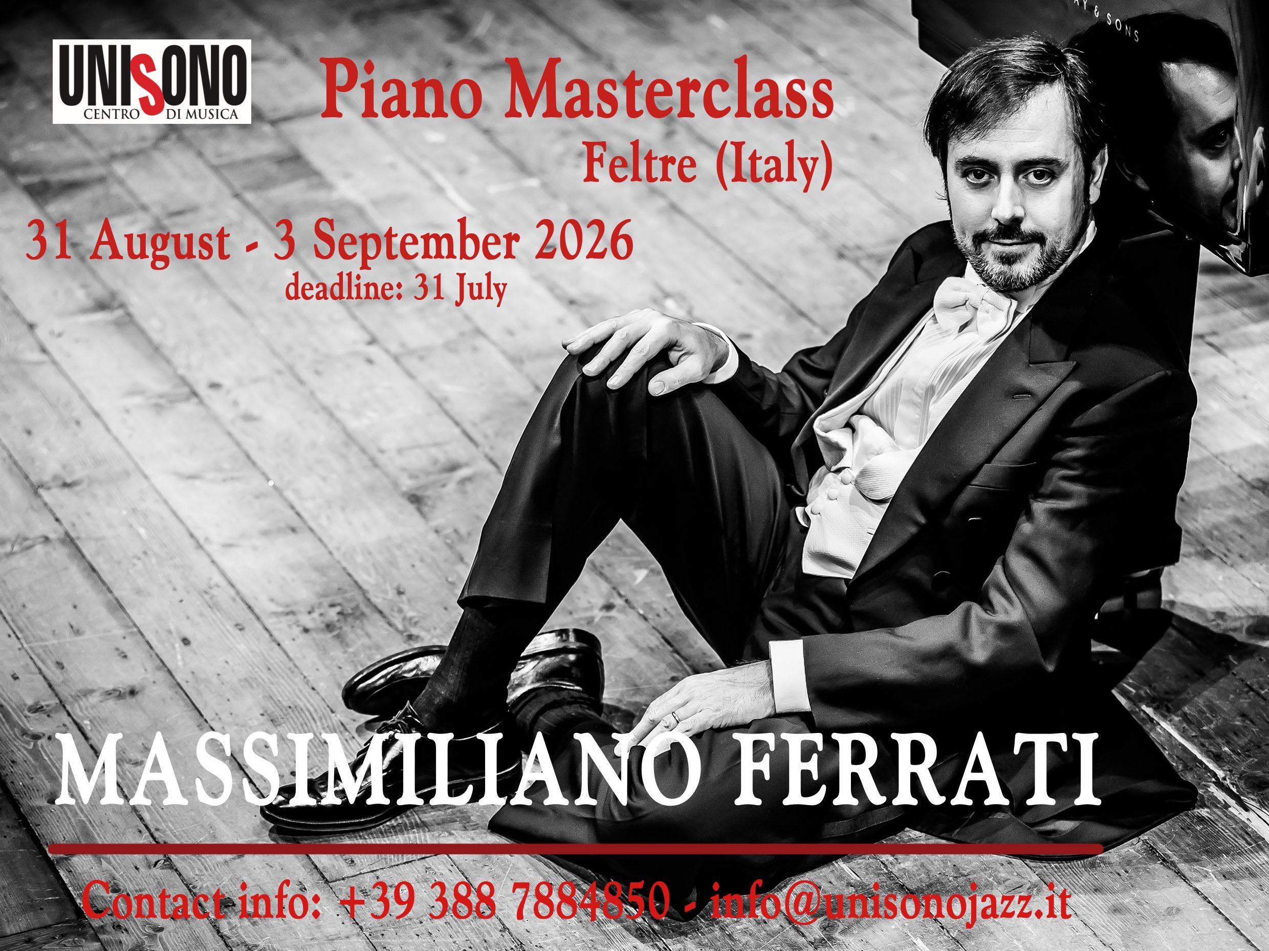 Masterclass in Feltre (BL) - 31 August - 3 September - Palazzo Guarnieri