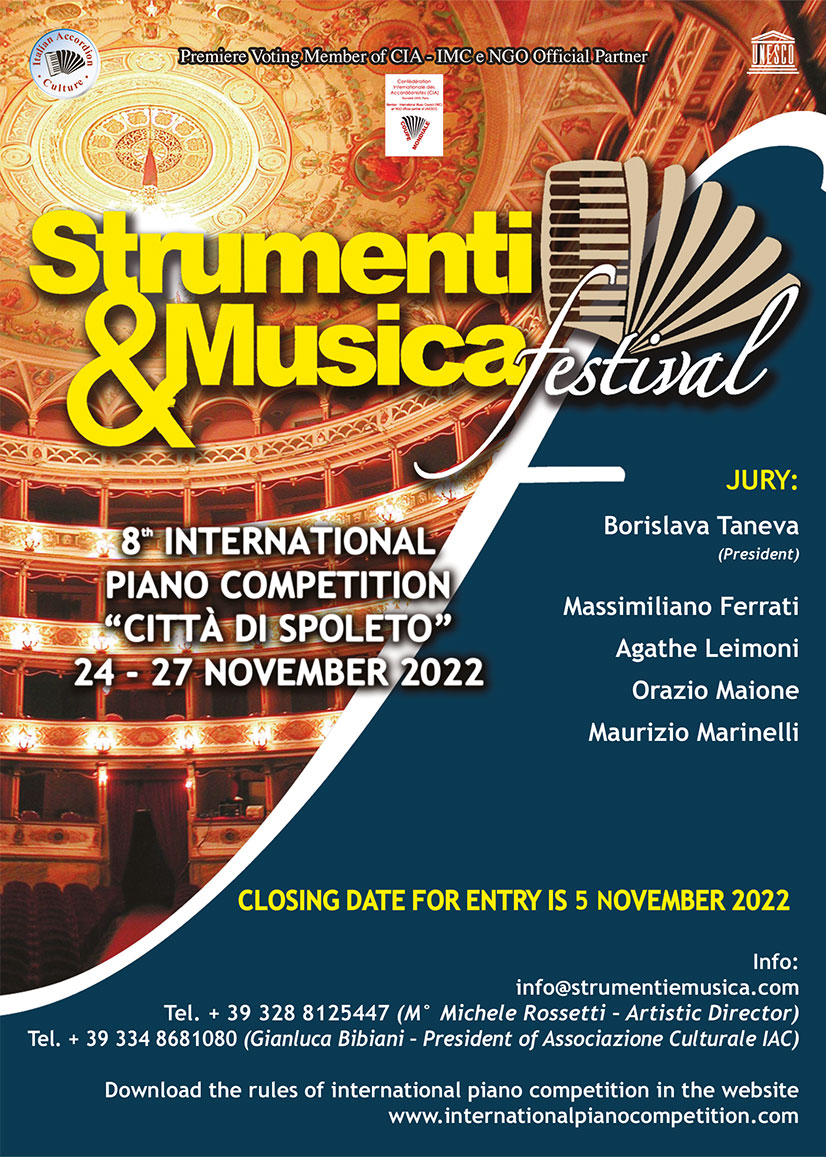 Jury Member at XIII "Città di Spoleto" International Piano Competition