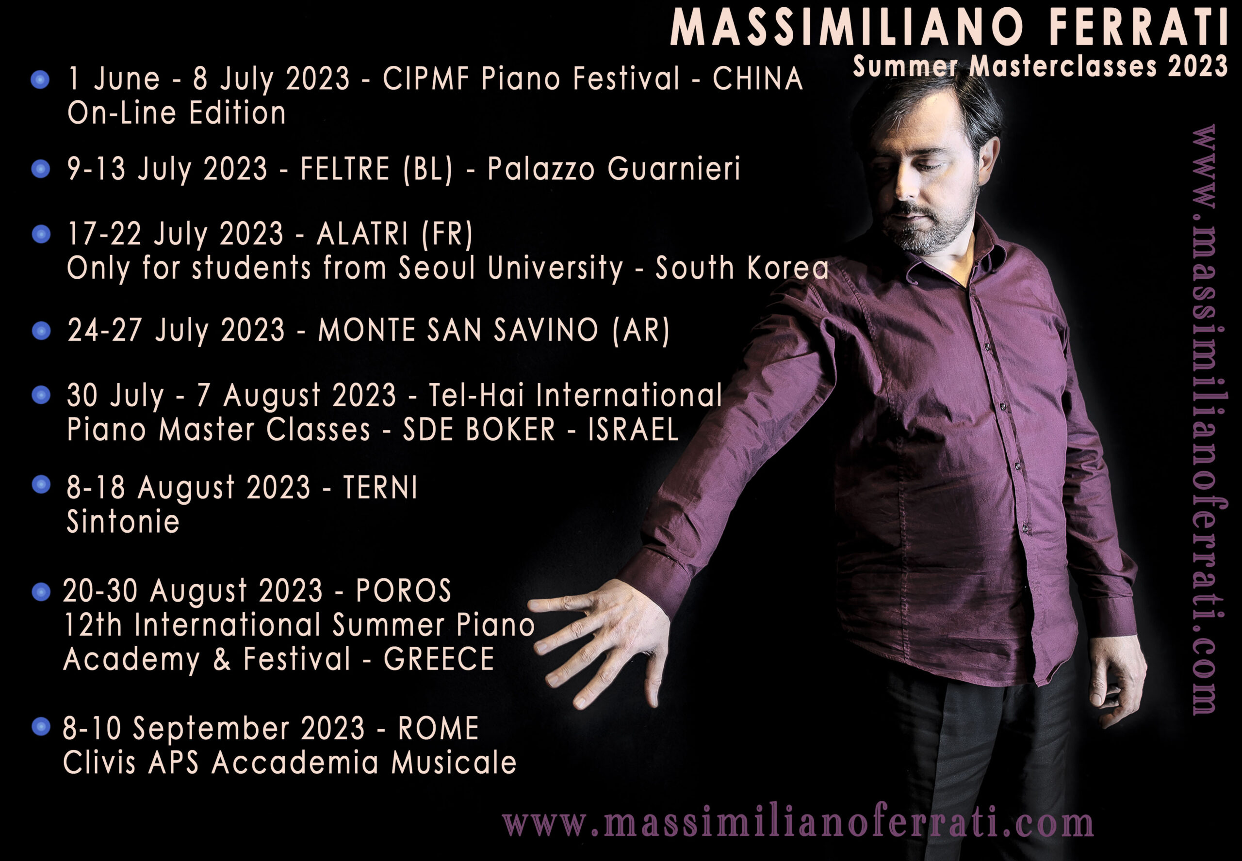 Summer Masterclass from June to September 2023